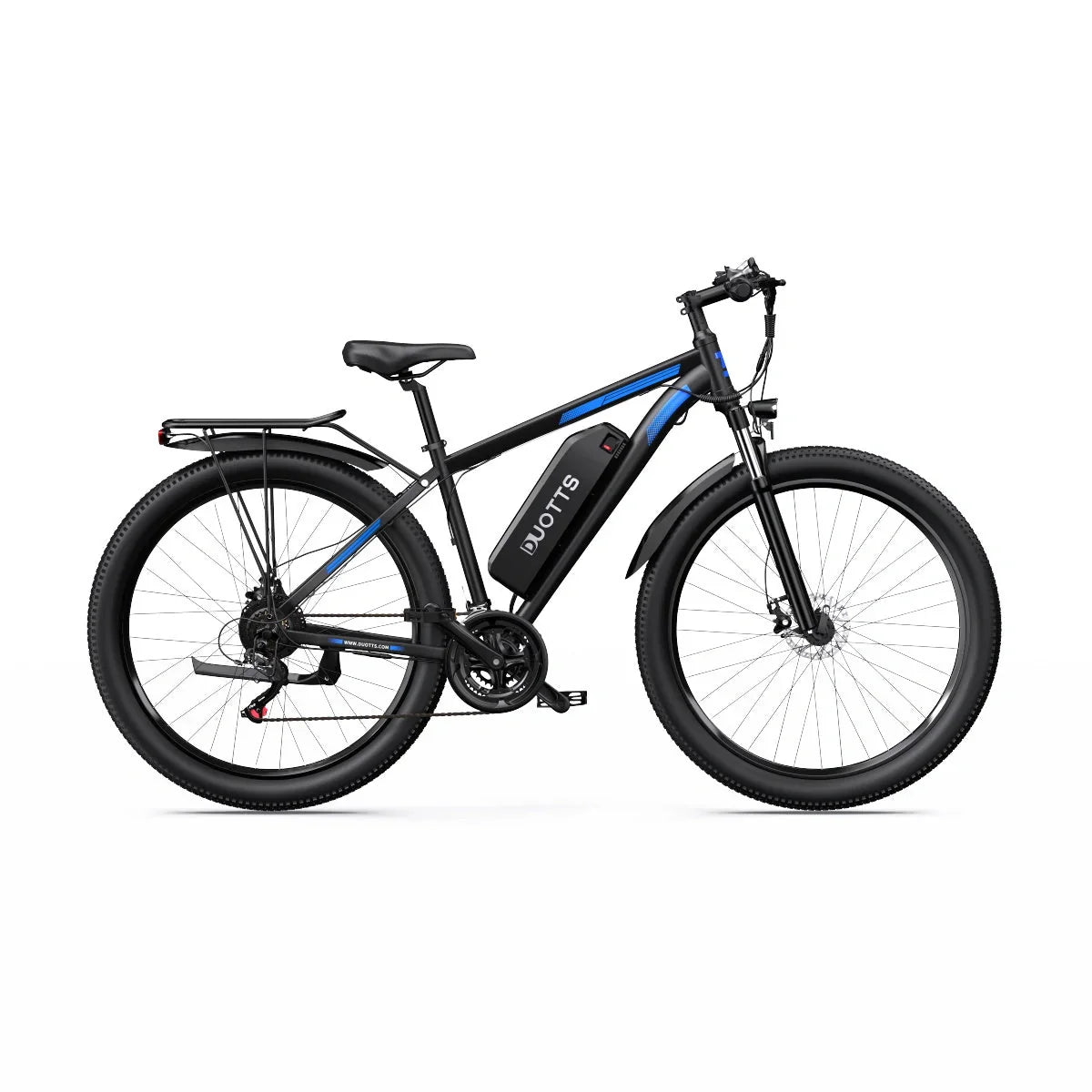Duotts C29 Pro elcykel med 750W motor och 29-tumsdäck i svart och blå design