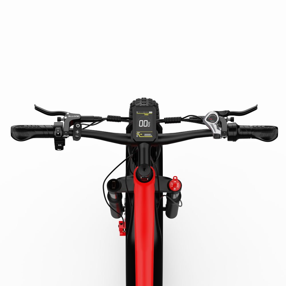 Duotts F26 Pro – styre med display och bromshandtag