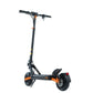 KuKirin G2 Pro elscooter – vy från bakre sidan med synlig fjädring och baklampa