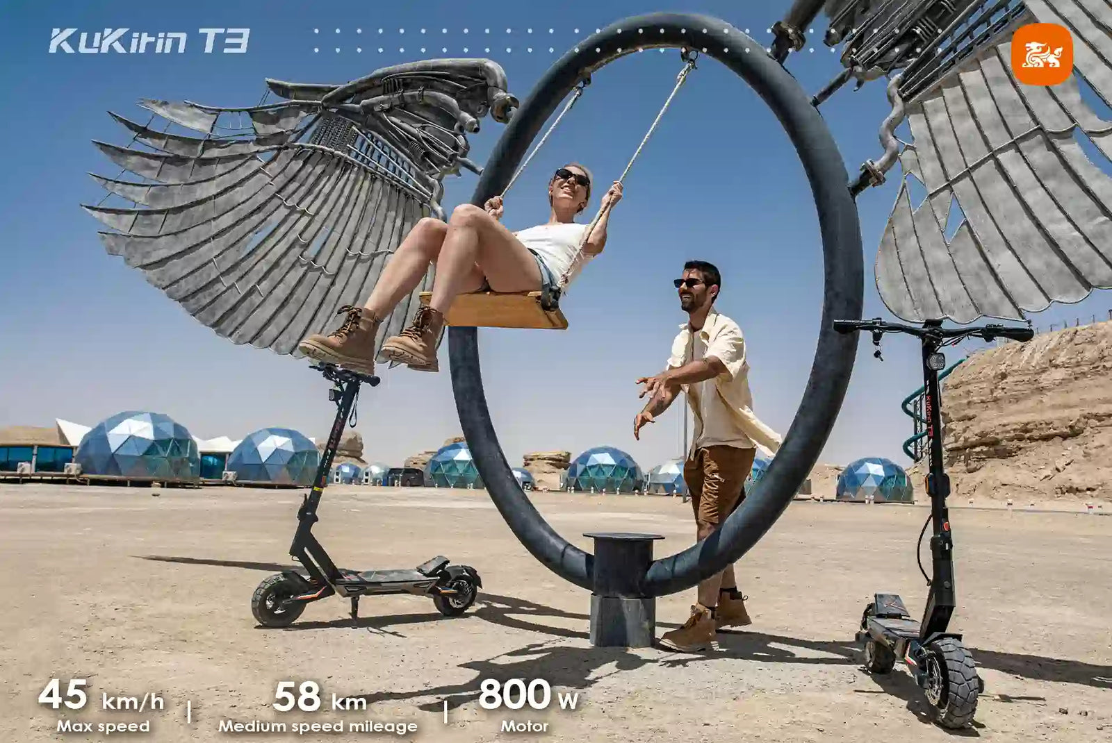 KuKirin T3 Elscooter - produktbild 41 - EcoDrift elscooter