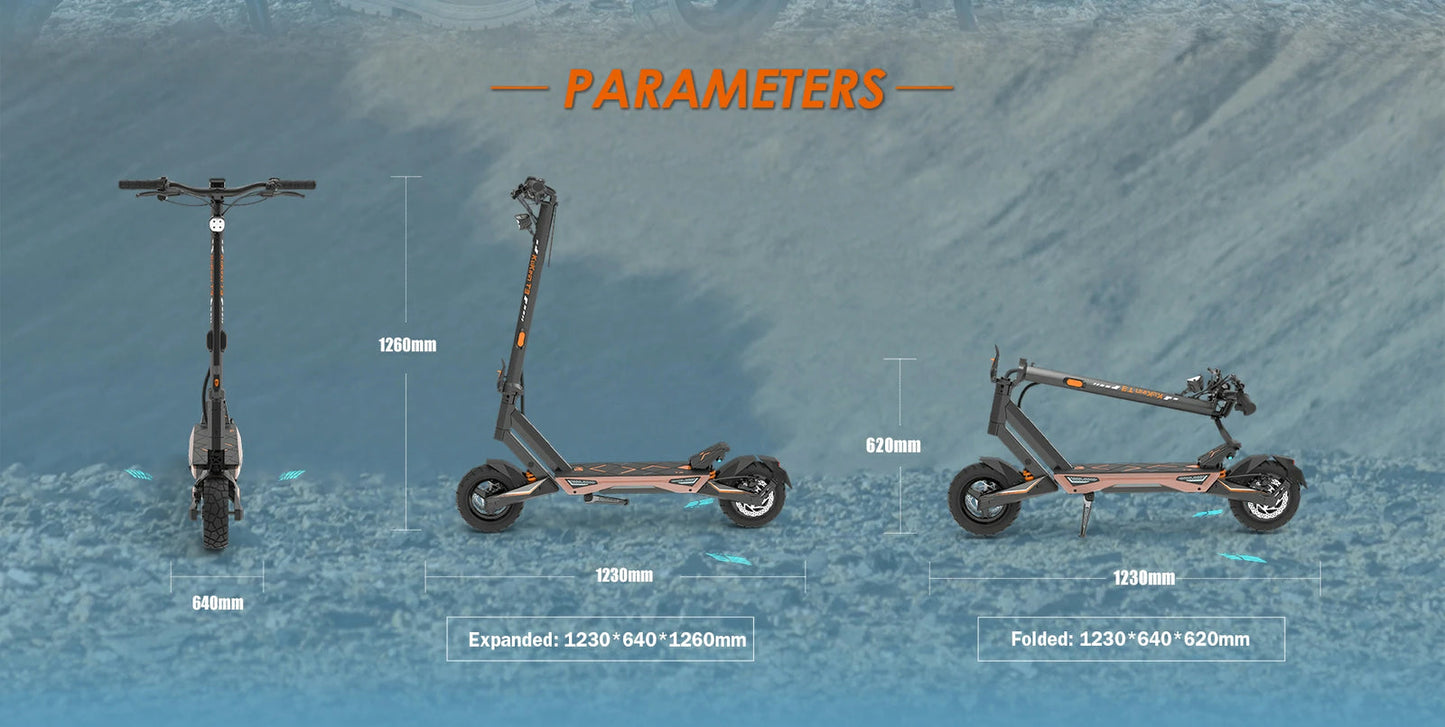 KuKirin T3 Elscooter - produktbild 63 - EcoDrift elscooter